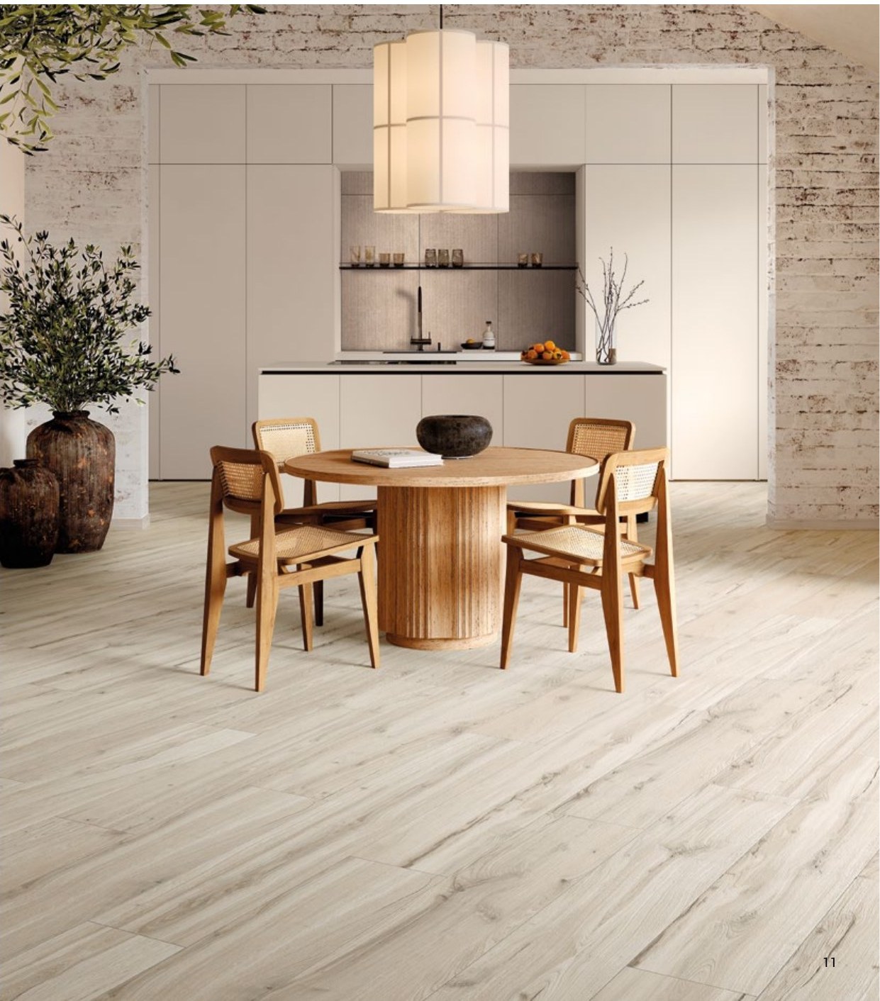 Natura Magnolia 30,4x122,2 cm Teak (rigato)