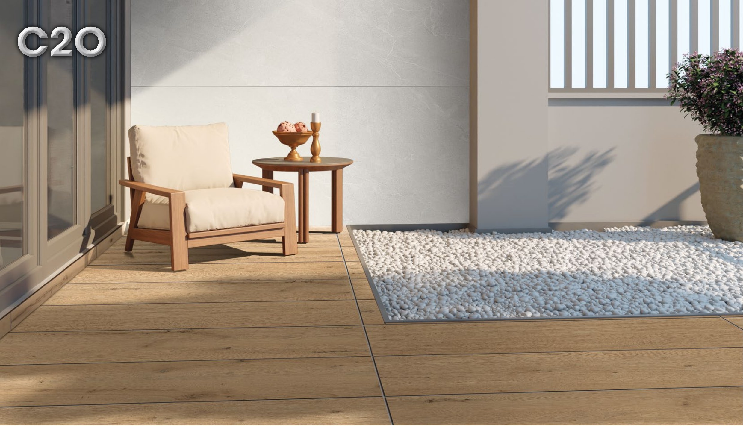 Natura Frassino 30,4x122,2 cm Teak (rigato)