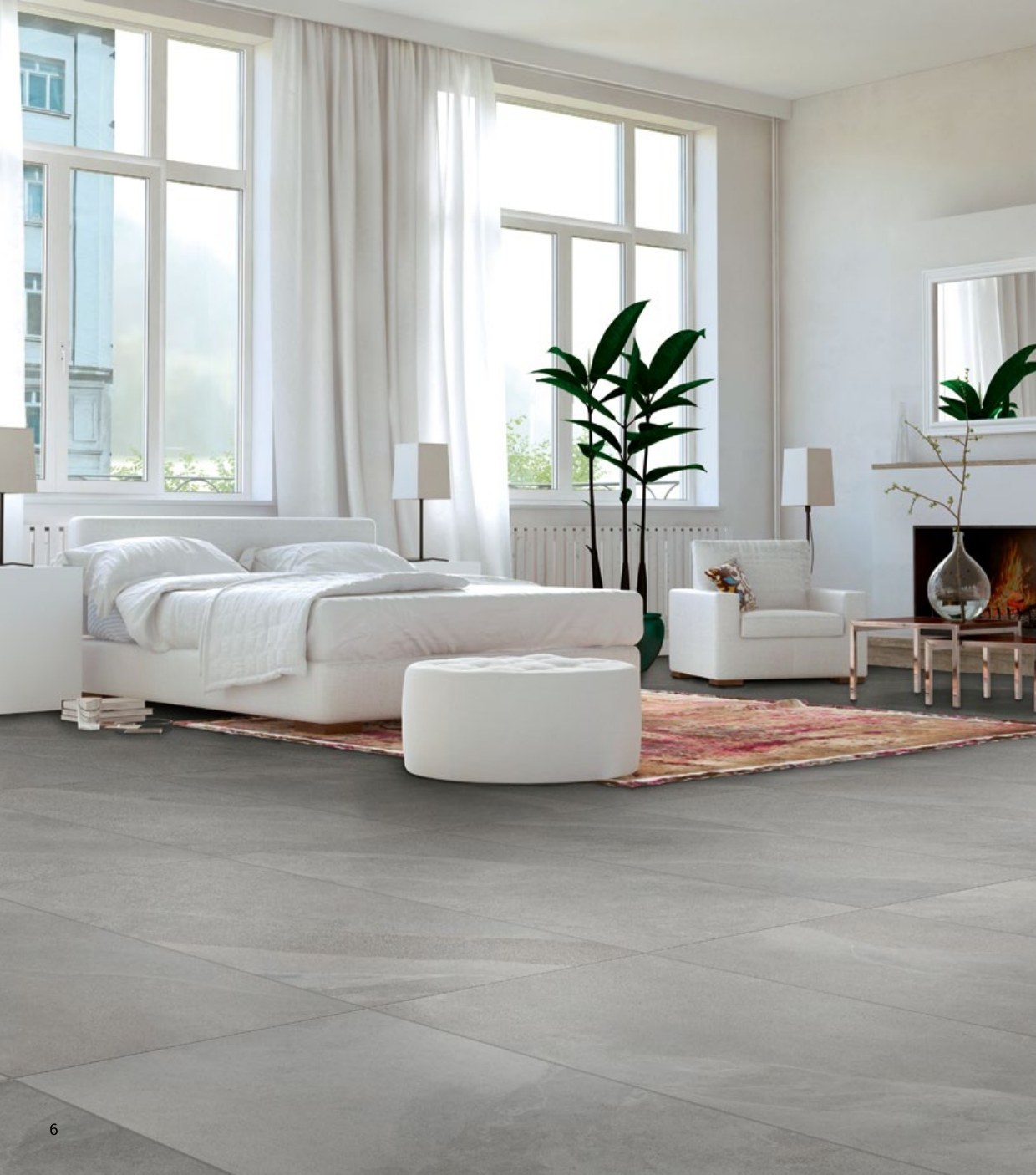 Slash Mid Grey 61x122,2 cm